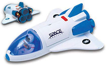 Load image into Gallery viewer, Astro Venture Space Shuttle Toy - Plastic White Spaceship for Kids with Lights and Sound - Astronaut Figure, Openable Cockpit and Compartment, Extended Arm - Fun Space Toys for any Mission &amp; Adventure
