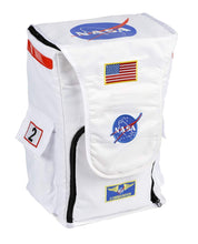 Load image into Gallery viewer, Aeromax Jr. Astronaut Backpack, White, with NASA patches
