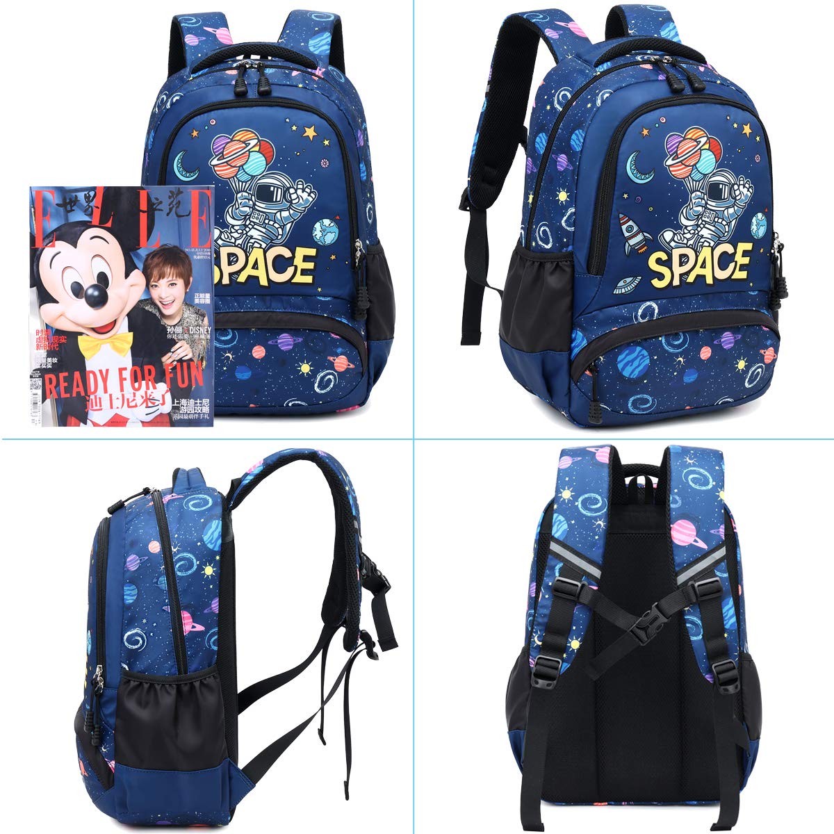 PrelerDIY Basketball Astronaut Lunch Bag Backpack Set Kids Back to