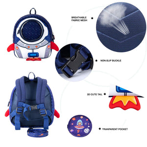 Rocket Toddler Kids Backpack with Harness - Age 1-3