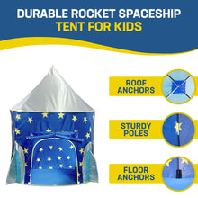 Load image into Gallery viewer, Rocket Ship Play Tent for Kids
