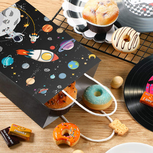 12 Pack Outer Space Gift Bags for Kids - Party Supplies