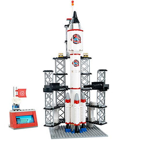 Spaceship Building Set City Space Rocket Ship Toys with Launch Control Center & Mini Astronaut (309PCS)