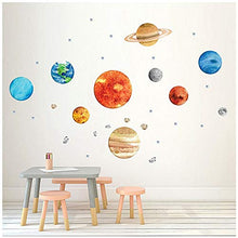 Load image into Gallery viewer, Planet Wall Decals, H2MTOOL Removable Solar System Watercolor Space Wall Stickers for Kids (Plants)
