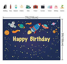 Load image into Gallery viewer, Space &amp; Rocket Birthday Backdrop
