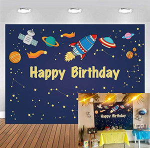 Space & Rocket Birthday Backdrop