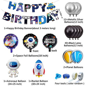 76 pack Outer Space & Astronaut Birthday Party Decorations Astronaut