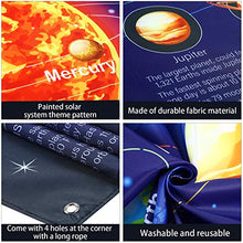 Load image into Gallery viewer, Solar System Decorations Large Fabric Outer Space Poster Banner Space Theme Backdrop Background for Kids Birthday Party
