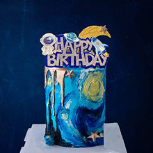 Load image into Gallery viewer, Space Birthday Cake Topper - Space Birthday Cake Decoration

