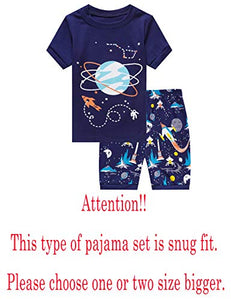 Space Pajamas Short Set | 100% Cotton | Infant Kid 18-24 Months