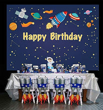 Load image into Gallery viewer, Space &amp; Rocket Birthday Backdrop
