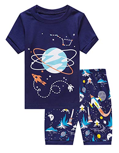 Space Pajamas Short Set | 100% Cotton | Infant Kid 18-24 Months