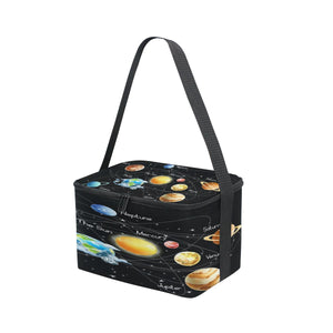 Use4 Universe Galaxy Solar System Black Insulated Lunch Bag Tote Bag Cooler Lunchbox for Picnic School Women Men Kids
