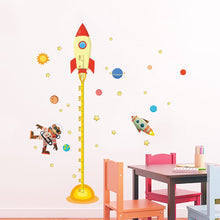 Load image into Gallery viewer, decalmile Space Planets Rocket Height Chart Stickers Kids Room Wall Decor Removable Measurement Wall Decals for Kids Bedroom Nursery Baby Room Classroom
