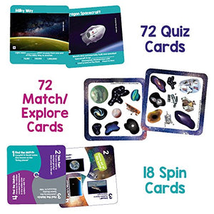 Qurious Space | STEM Flash Card Game | Explore, Match, Quiz & Spin Through The Universe. Perfect for Astronomy Fans and Future Astronauts