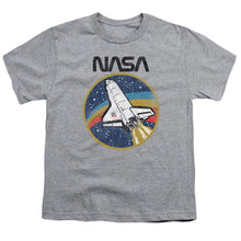 Load image into Gallery viewer, NASA Retro Space Shuttle Youth T Shirt &amp; Stickers | Heather Gray
