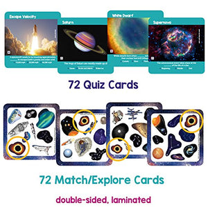 Qurious Space | STEM Flash Card Game | Explore, Match, Quiz & Spin Through The Universe. Perfect for Astronomy Fans and Future Astronauts