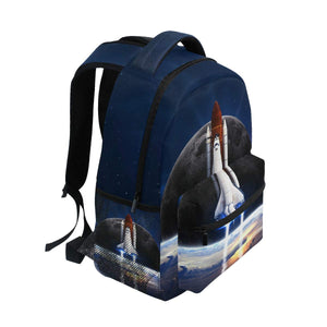 Space Rocket Backpack for Boys Girls Elementary School Nasa Bookbag
