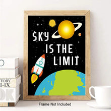 Load image into Gallery viewer, HPNIUB Cartoon Rocket Art Picture Outer Space Posters Astronaut Art Print Set of 4 (10&quot;X8&quot;Kids Inspirational Wall Art for Nursery or Boys&amp;Girls,No Frame
