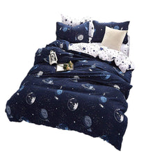 Load image into Gallery viewer, BeddingWish 3Pcs Blue Cartoon Star Universe Planets Beddding Set(No Comforter and Sheet) for Kids Teen Boys and Girls,Duvet Cover Set with 2 Pillow Shams -Full/Queen
