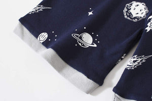 KikizYe Little Boys Glow in The Dark Moon Space Pajamas Short Sets 100% Cotton Kid Summer Sleepwear Pjs 7