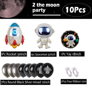 10Pcs Outer Space Party Balloons - Party Supplies