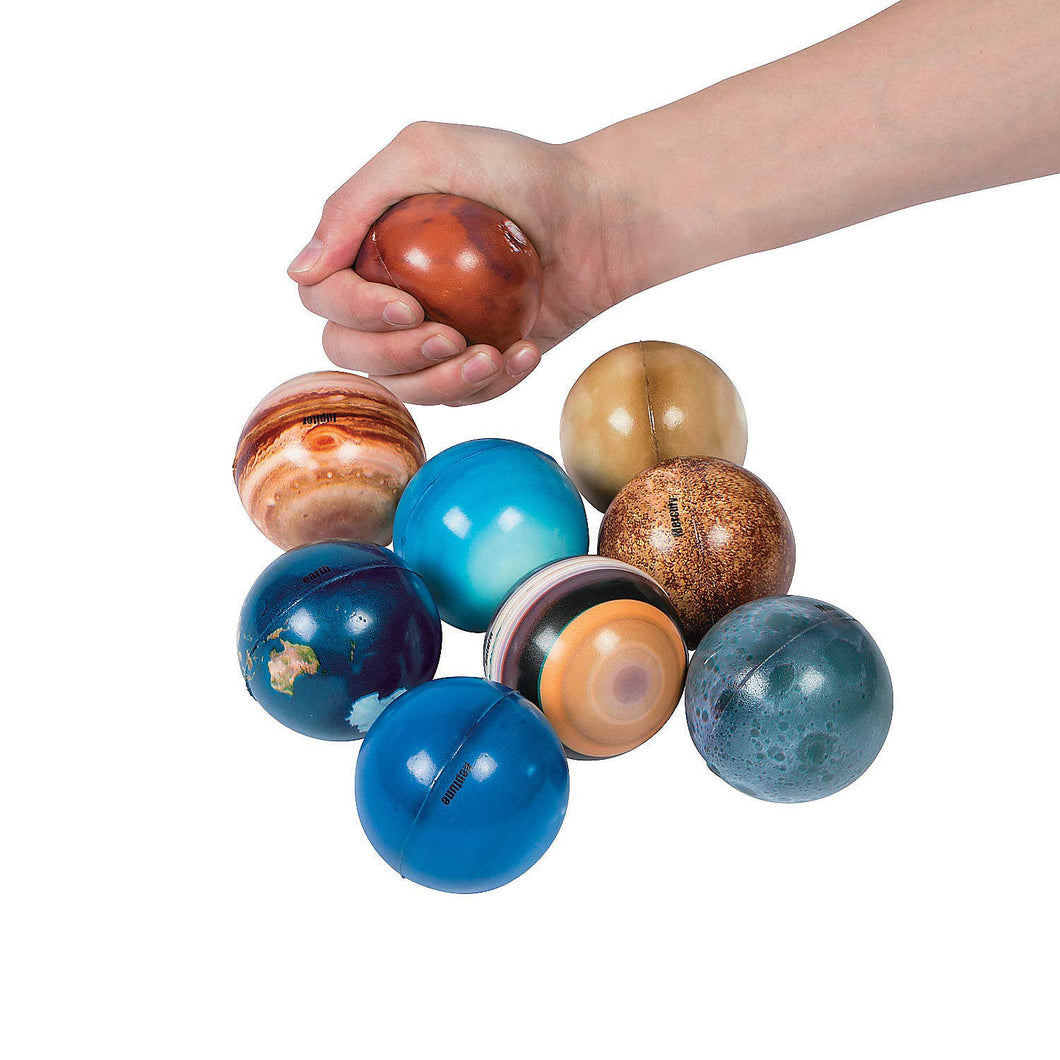 Planets Outer Space Stress Balls (9 piece space set)