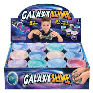 Bedwina Galaxy Slime for Kids - 12 Pack of Slime Putty in Assorted Neon Colors, Premade Marble Rainbow Slime Birthday Party Favor Toys