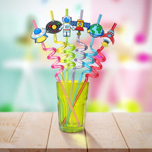 Load image into Gallery viewer, Outer Space Straws (24) with Cleaning Brushes
