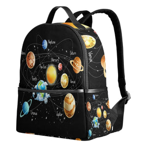 Use4 Solar System Space Planet Polyester Backpack School Travel Bag