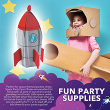 Load image into Gallery viewer, Fun Express Space Party Favor Boxes | 12 Count | Great for Outer Space and Galaxy-Themed Parties
