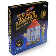 Load image into Gallery viewer, Space Adventure Roarin&#39; Rocket Play Tent with Milky Way Storage Bag
