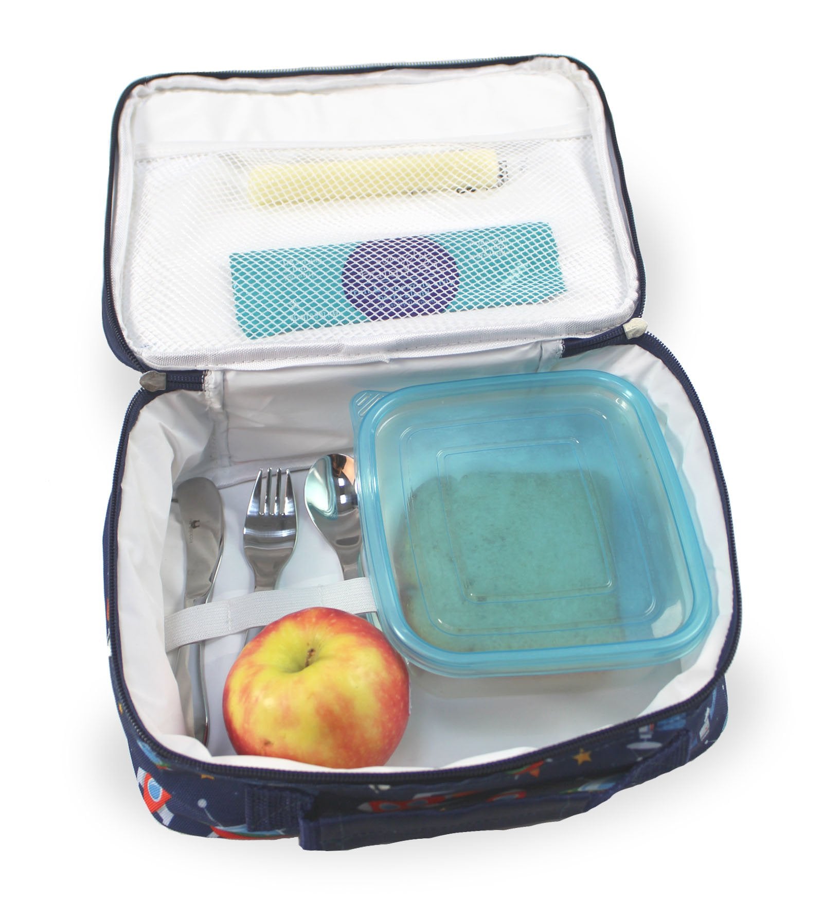 Gianno Space Lunch Box for Kids - Kids Lunchbox for School, Daycare, Kindergarten - Insulated Lunch Box for Girls & Boys - with Handle, Shoulder Strap