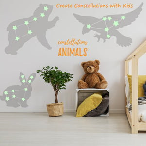 MAFOX Glow in The Dark Wall or Ceiling Stars with Moon Stickers – Luminous Decal Stickers for Simulated Moon Effect at Night – Ideal Kids Decor or Adults – Perfect Gift Kids Boys Girls