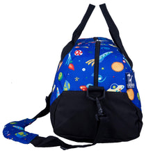 Load image into Gallery viewer, Wildkin Kids Overnighter Duffel Bag for Boys and Girls, Carry-On Size and Perfect for After-School Practice or Weekend Overnight Travel, Measures 18x9x9 Inches, BPA-free, Olive Kids(Out of this World)
