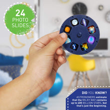 Load image into Gallery viewer, Discovery Kids Planetarium Projector for Children with Rotating Stars Night Sky Mode and Stationary Slides Mode with Planet, Constellation, Solar System, Nebula, Spaceship, and Star Slides
