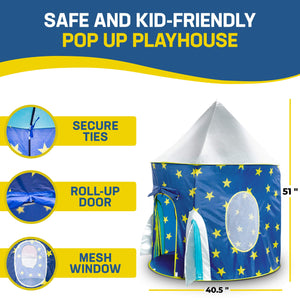 Rocket Ship Play Tent for Kids