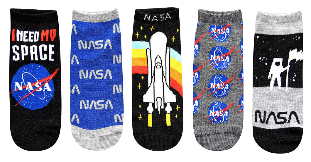 Hyp NASA I Need My Space Juniors/Womens 5 Pack Ankle Socks