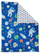 Load image into Gallery viewer, Bloomsbury Mill - 4 Piece Toddler Comforter Set - Outer Space, Rocket &amp; Planet - Blue - Kids Bedding Set
